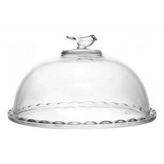 Queijeira Bird 20cm Com Tampa Cristal Ecológico Wolff 